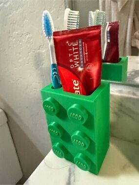 Lego Green Brick Toothbrush & Toothpaste Caddy